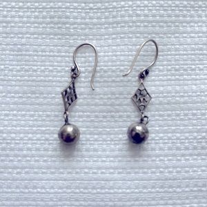SILPADA OXIDIZED STERLING SILVER HAMMERED EARRINGS